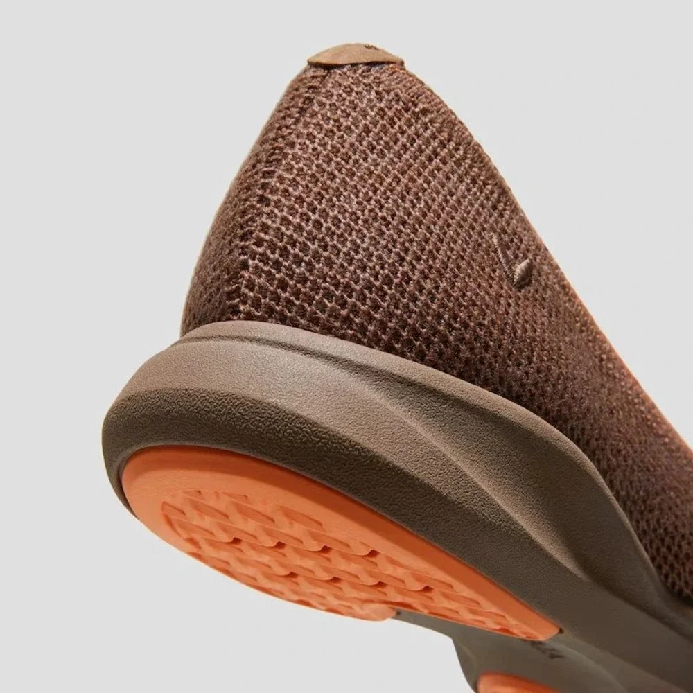 VIVAIA Izabel Coffee Orange Wool Water Repellent Flats Womens US 8.5 EU 39.5